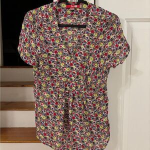 Boden Floral Viscose blouse, darling and flowy. Size 6R